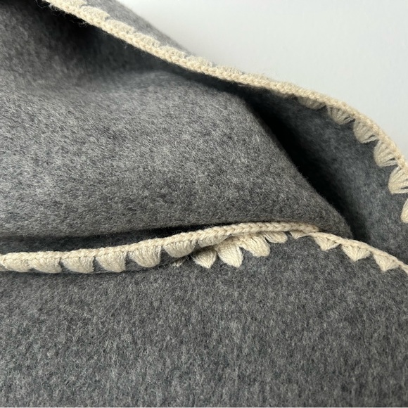 Quince Double-Faced Merino Wool Scarf Coat in Heather Gray - Picture 9 of 9